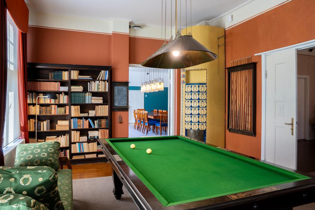 Billiard table.